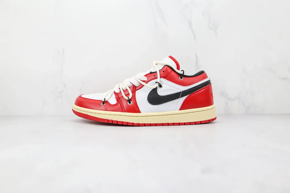 Jordan NIKE AJ1 Air Jordan 1 low Ow co branded — white red