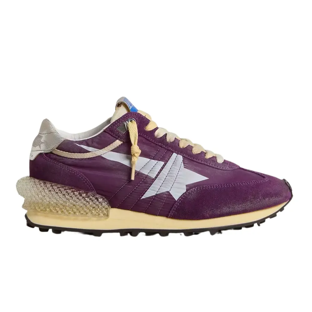 Golden Goose Golden Goose Marathon — Purple Nylon Upper White Star