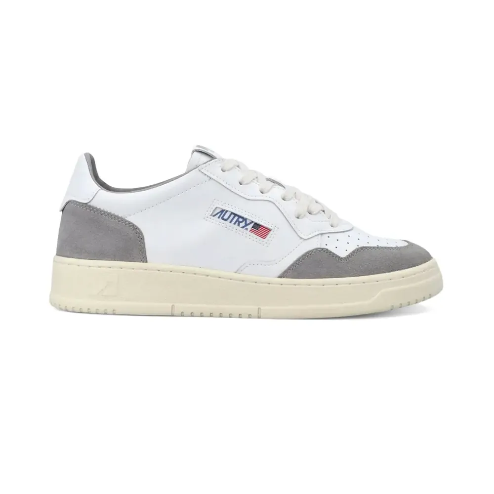 Autry Autry Medalist Leather Low — White Vapor