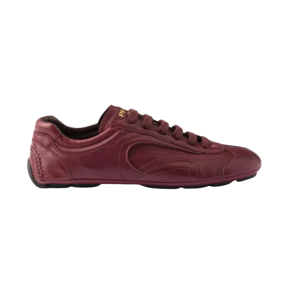 Prada Prada Montecarlo Re-Edition 2005 Suede Sneakers Dark — Red