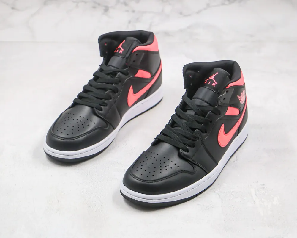 Jordan NIKE Air jordan 1 Mid fluorescent — Black Pink